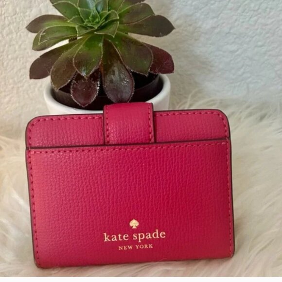 kate spade Phoebe Refined Leather Card Case Rose Oil NWOT - Picture 2 of 3